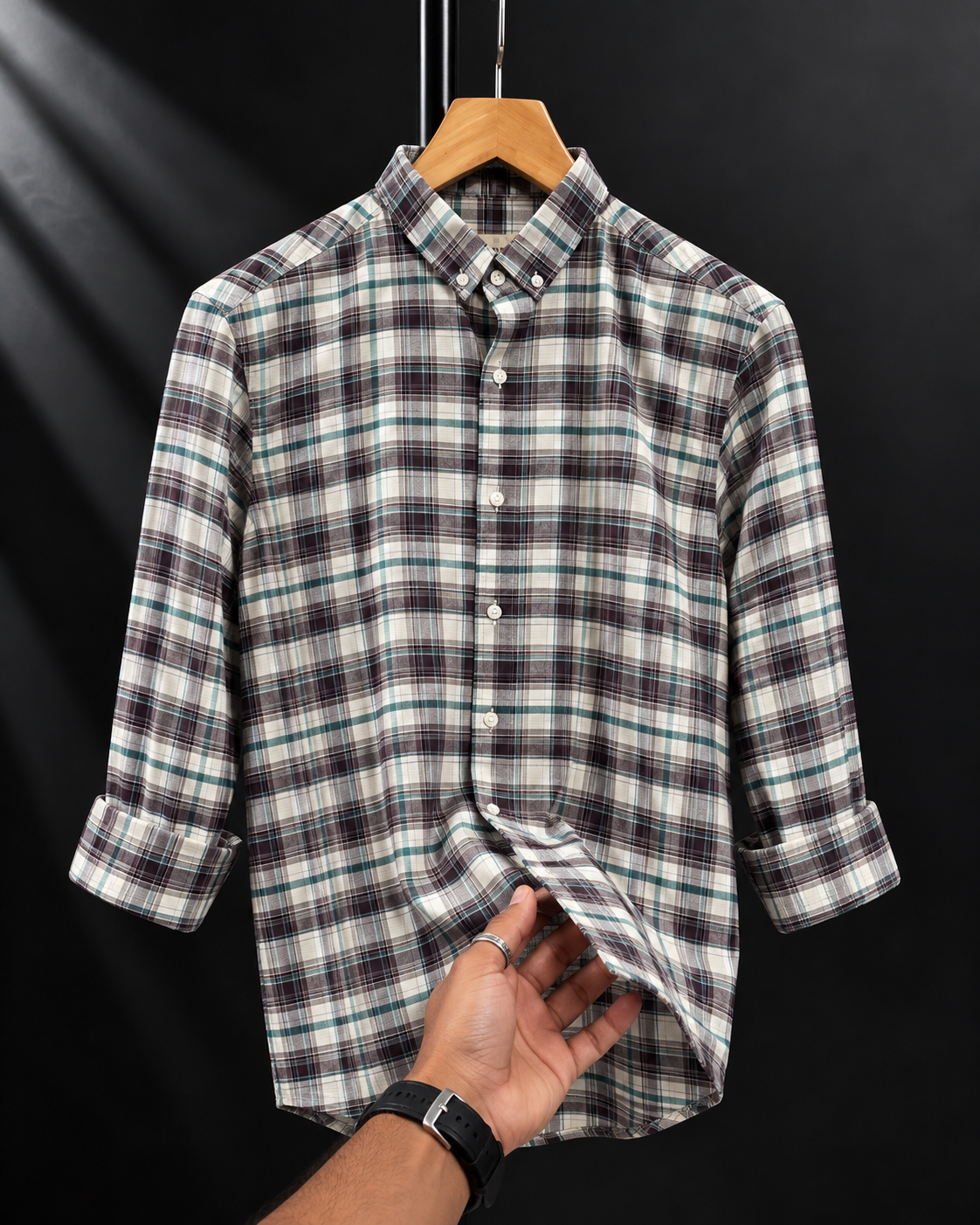 Men’s Premium Multicolor Plaid Check Shirt – Regular Fit