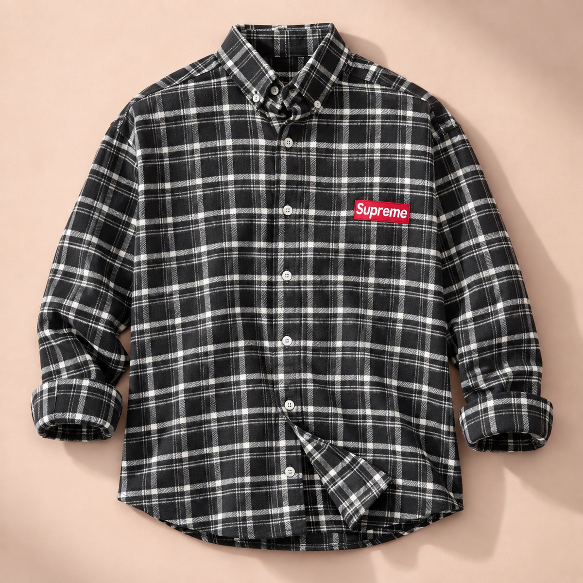 Premium Black Checked Flannel Shirt