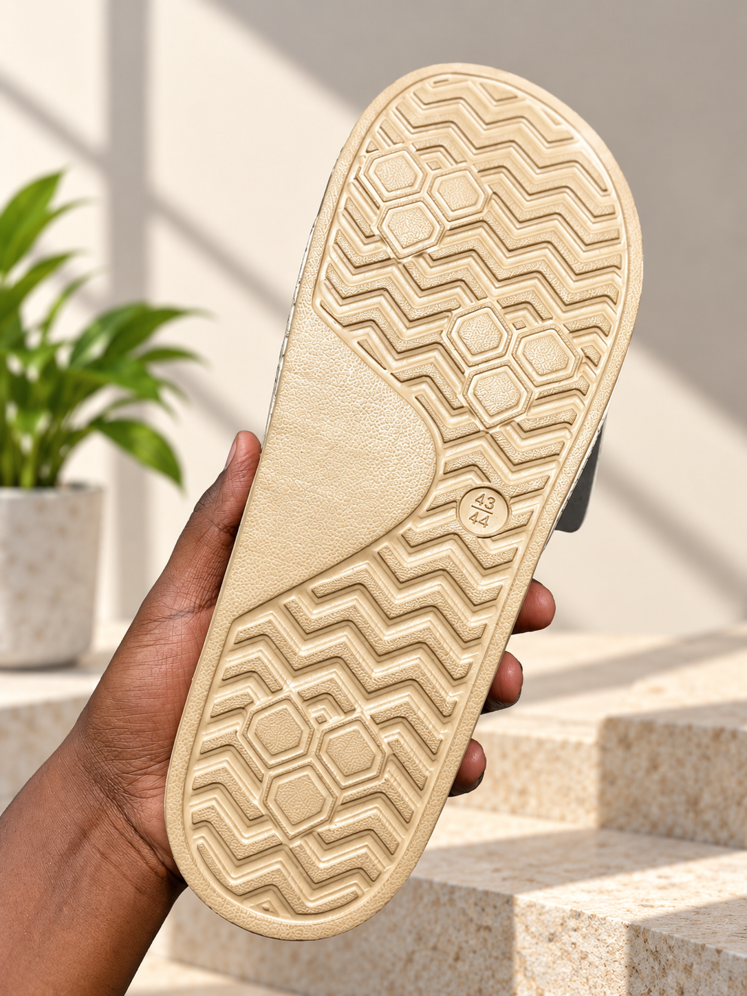 Puma Palermo Cream & Olive Green Slides for Men